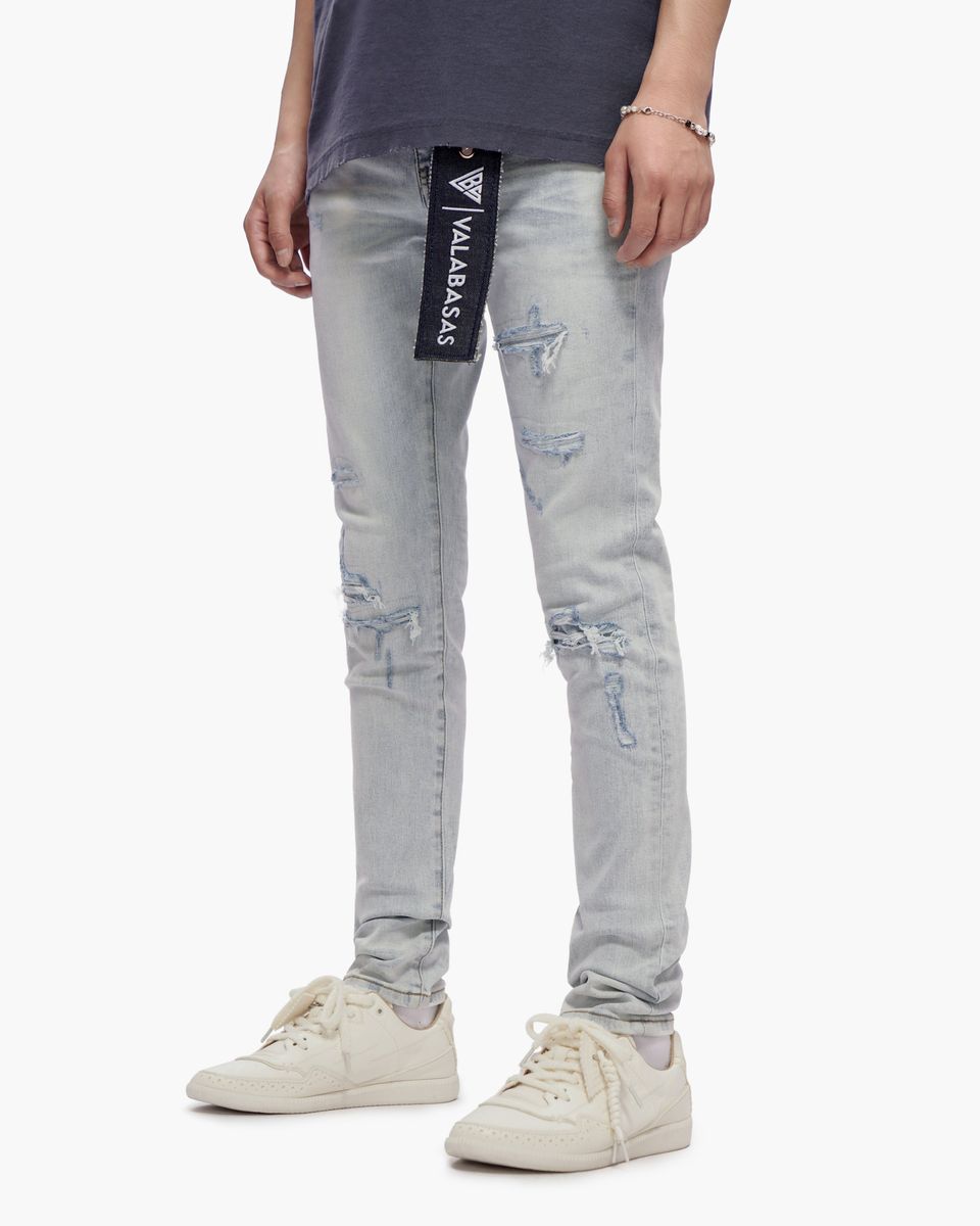 Valabasas Charcoal Skinny sky blue