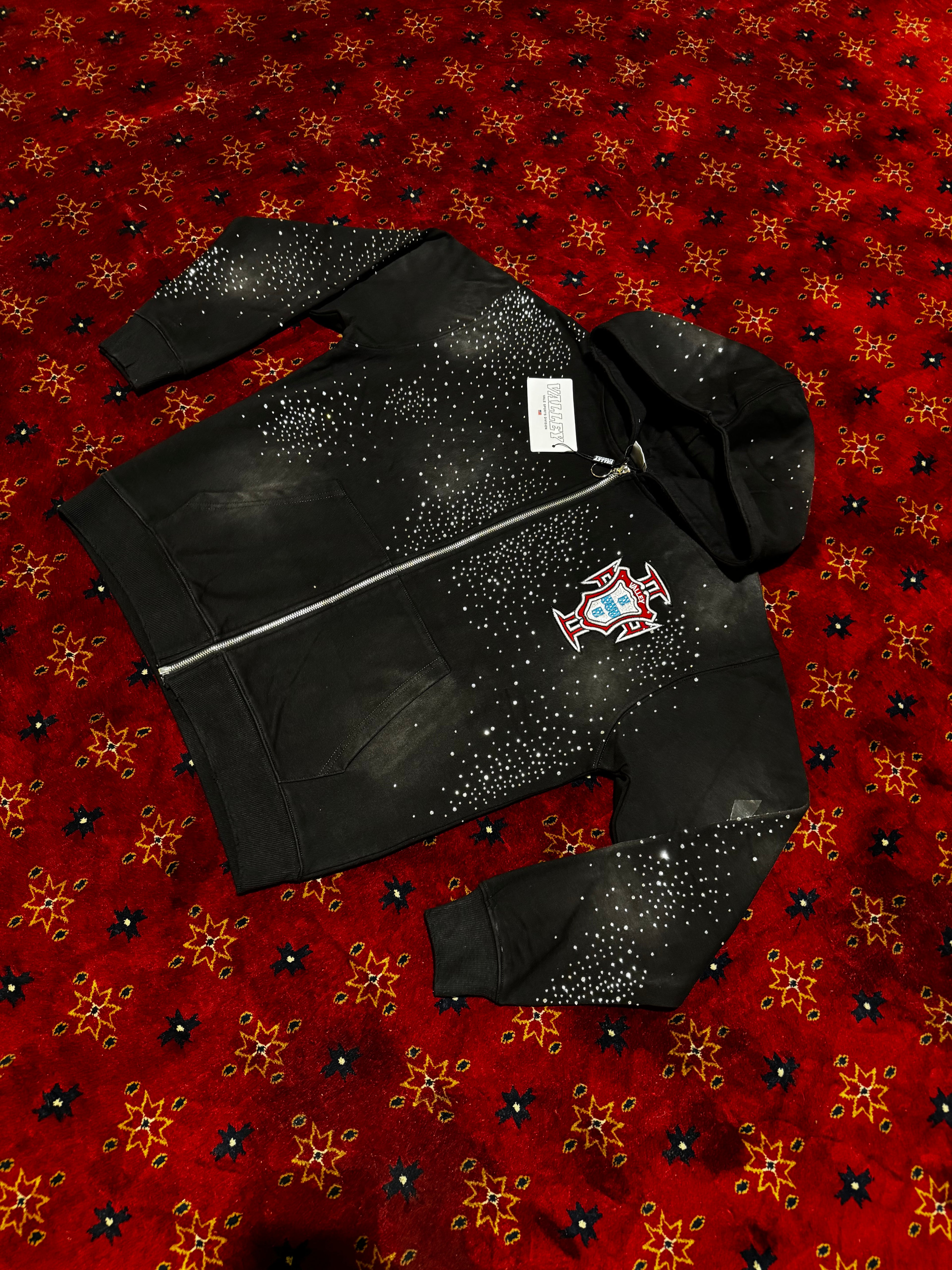 Valley Dreams Rhinestone Zip Up Hoodie