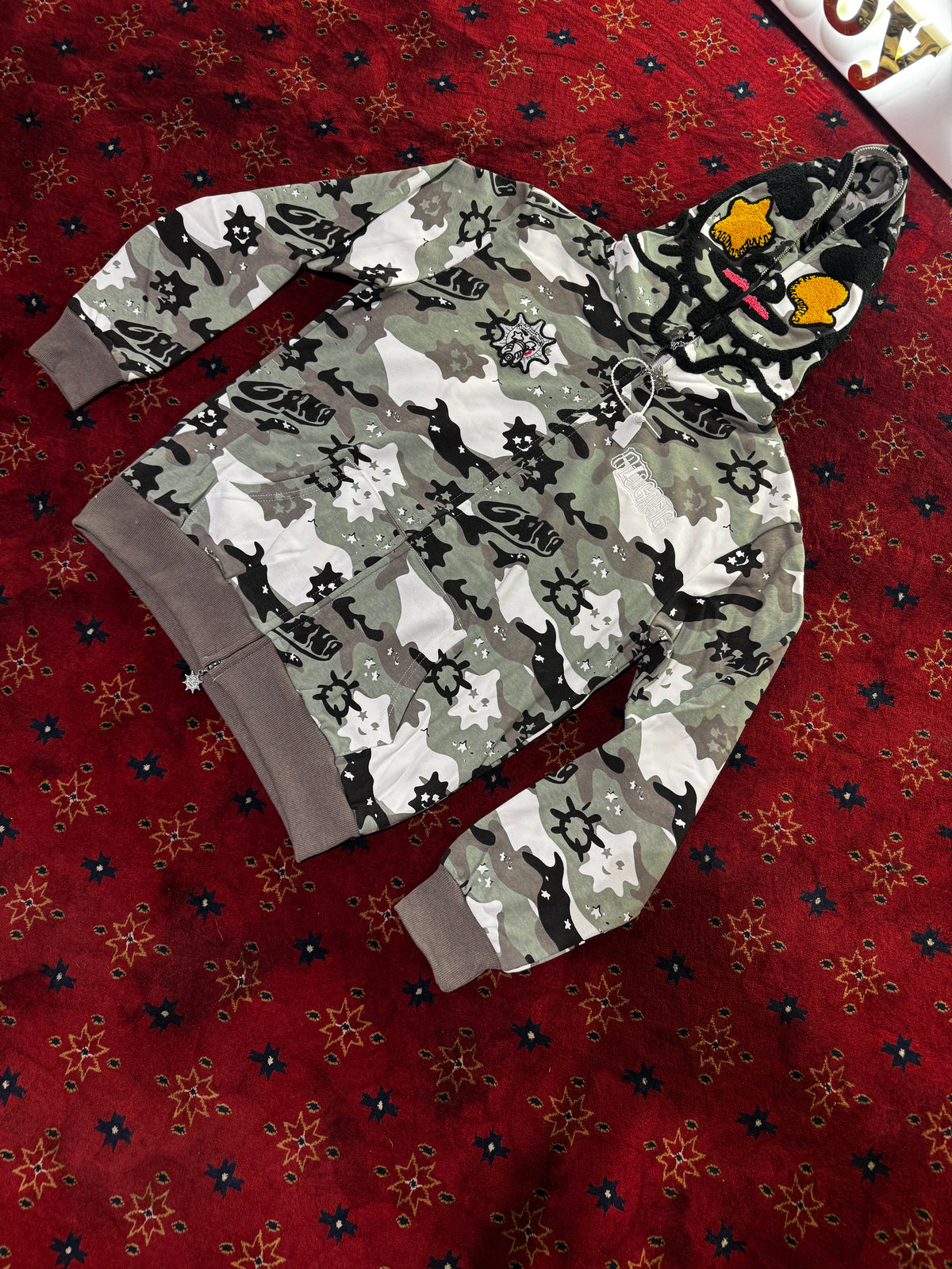 GLOGANG Full Zip Camouflage Hoodie