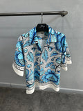 Luxury summer silk botton up
