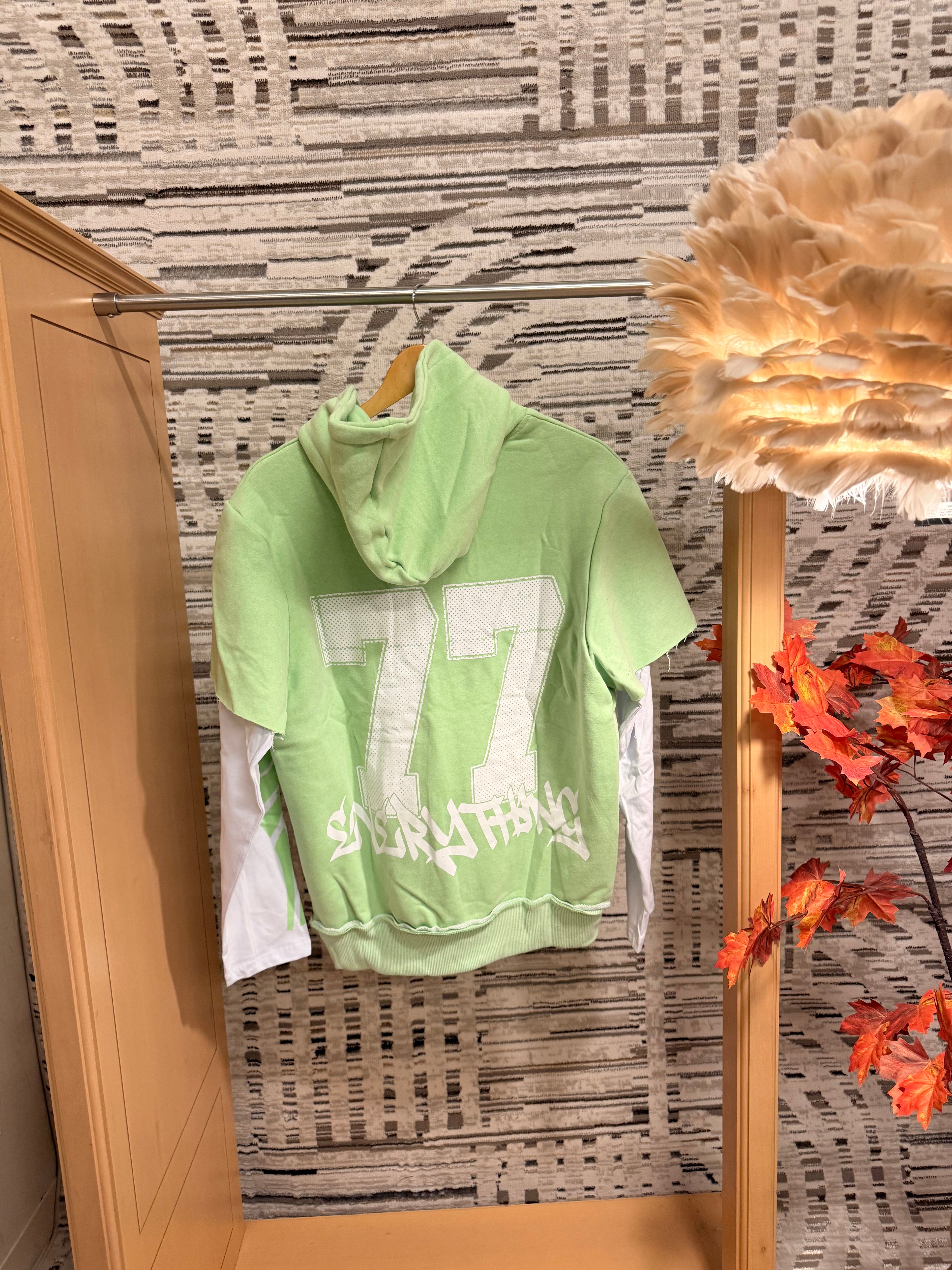 Double sleeve 77 hoodie