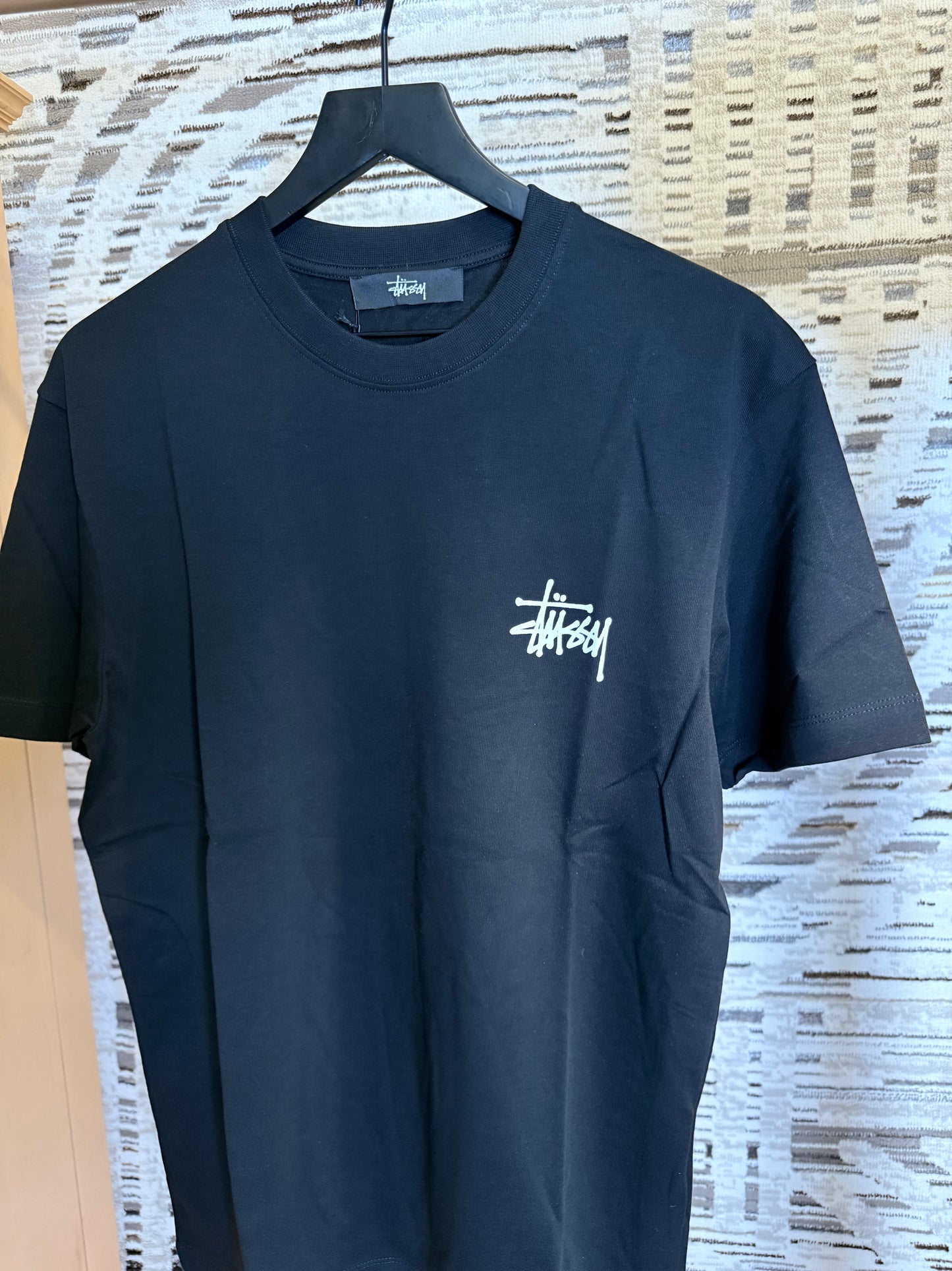 Stussy Fuzzy Dice T-Shirt White & Black