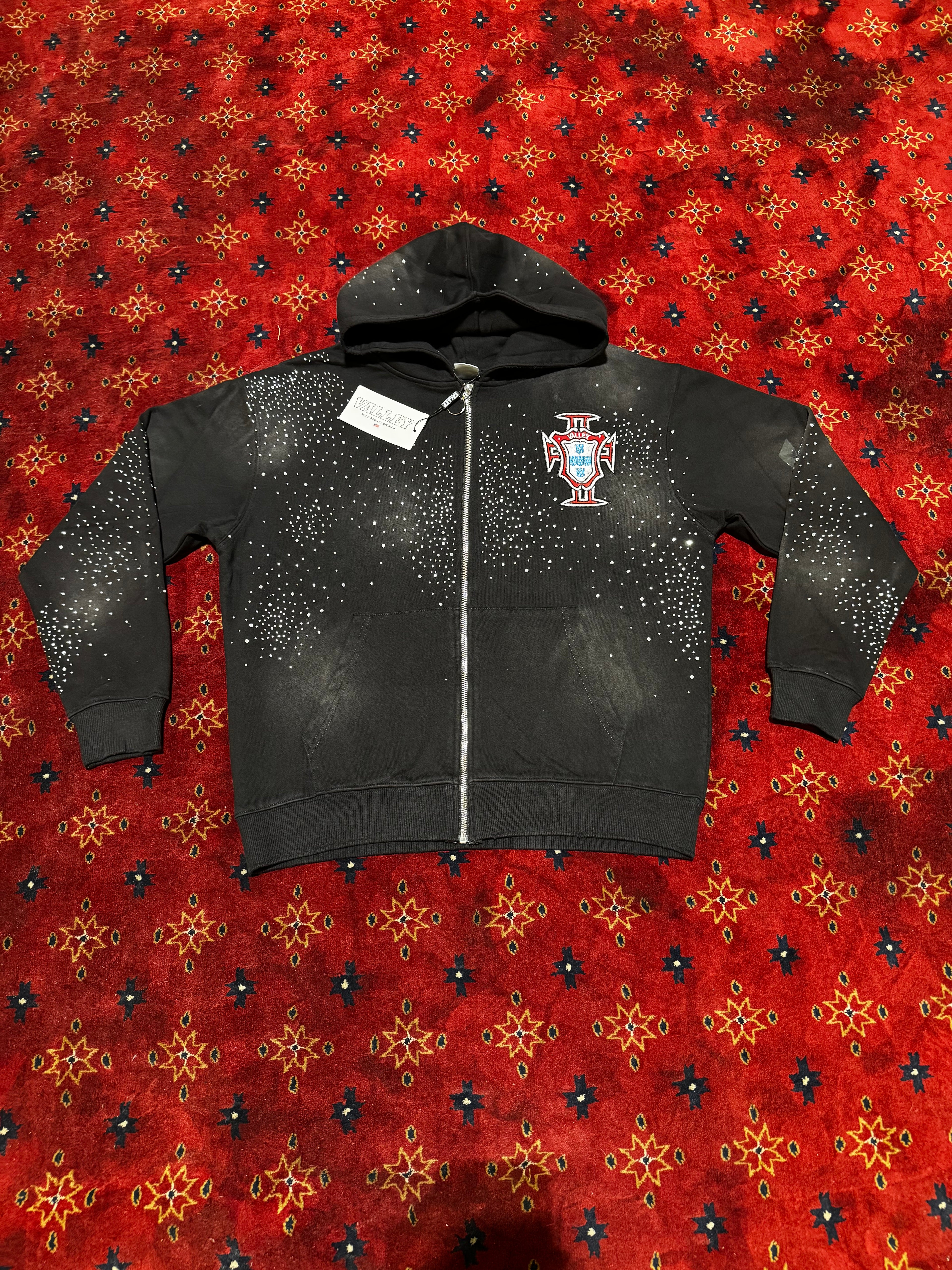 Valley Dreams Rhinestone Zip Up Hoodie