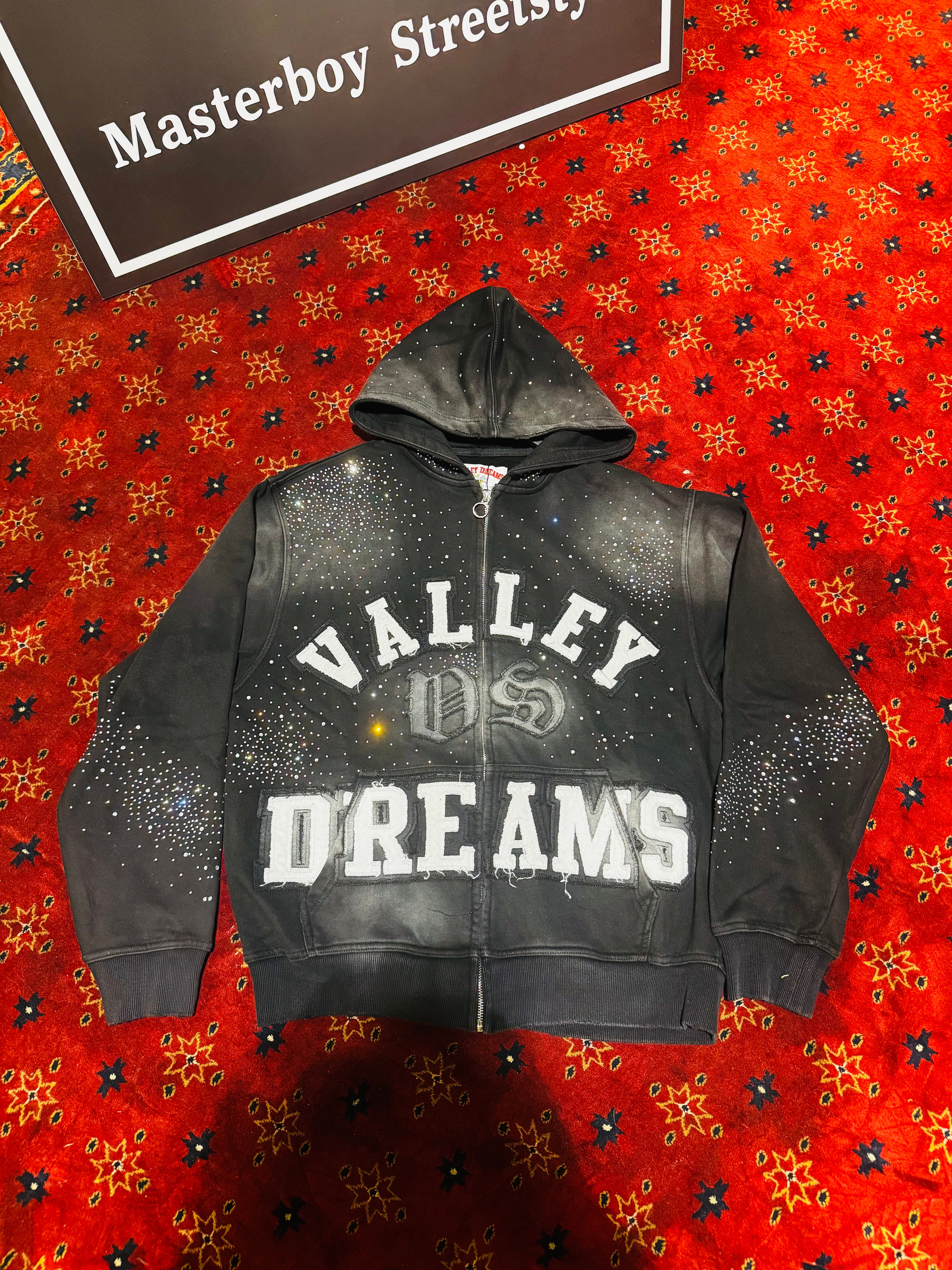 Valley Dreams black Rhinestone Zip Up Hoodie (Copy)