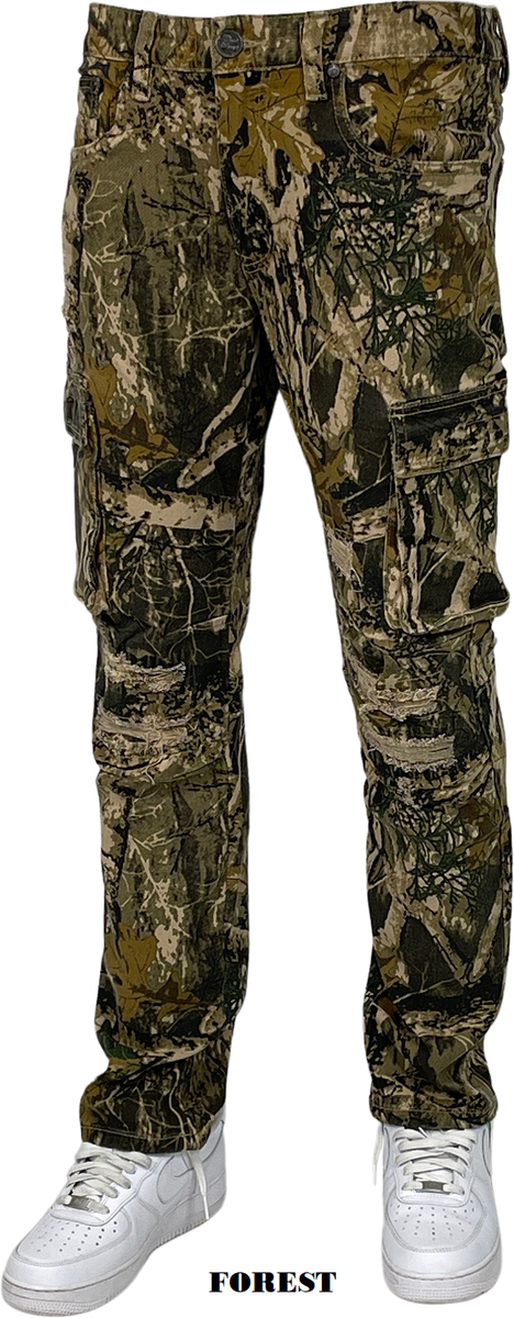 Camo cargo stack pants