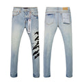 purple slim jeans