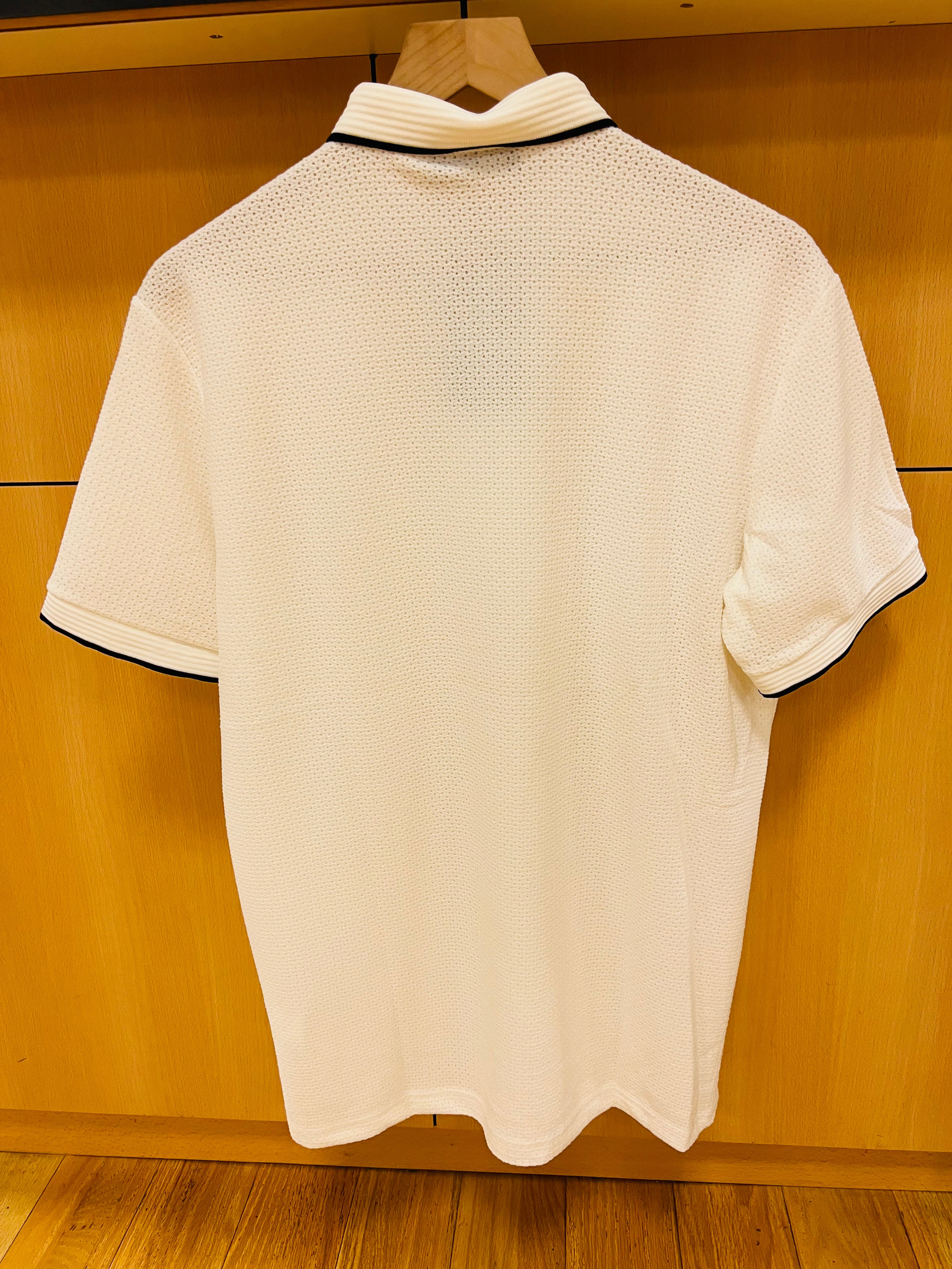 White simple polo shirt cotton